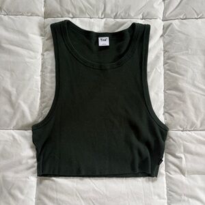 Green Aritzia TNA Ribbed Tank
